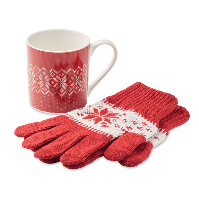 Set mug et gants hiver
