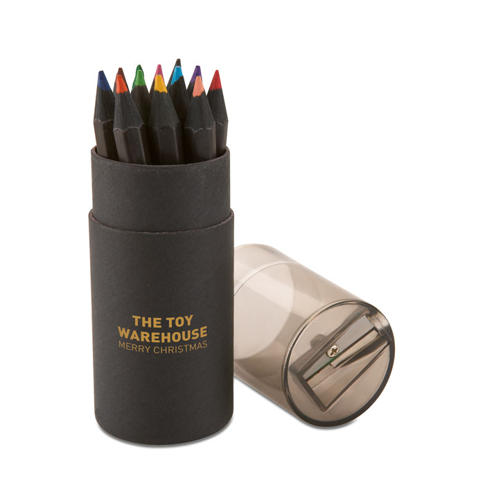 12 crayons de couleurs noirs 12 crayons de couleurs noirs