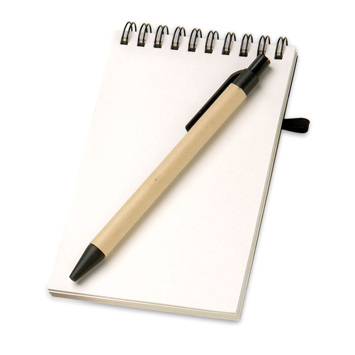 Bloc-notes recyclé et stylo Bloc-notes recyclé et stylo
