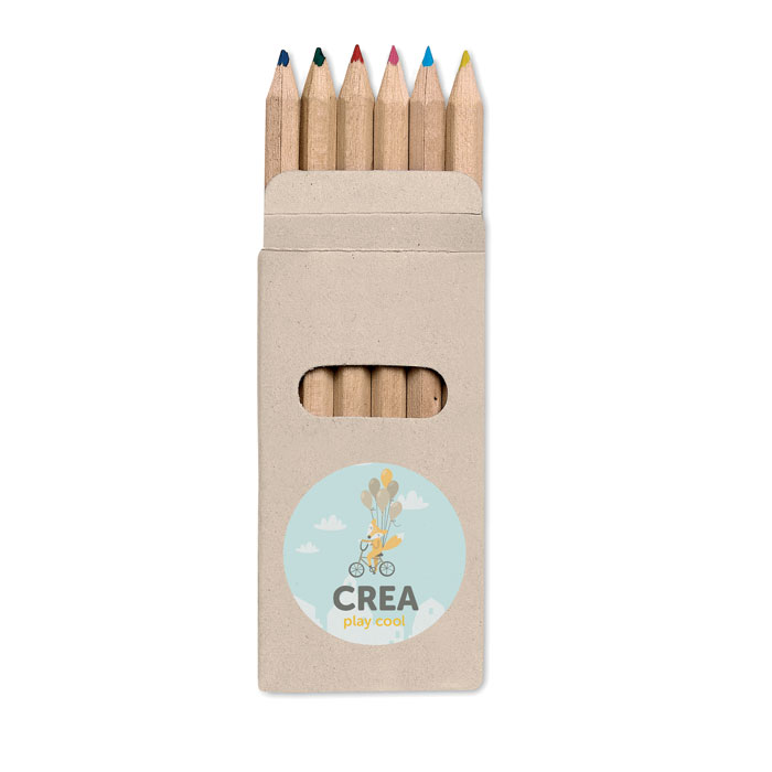6 Crayons de couleur 6 Crayons de couleur