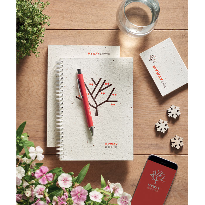 Carnet A5 couv. papier semence