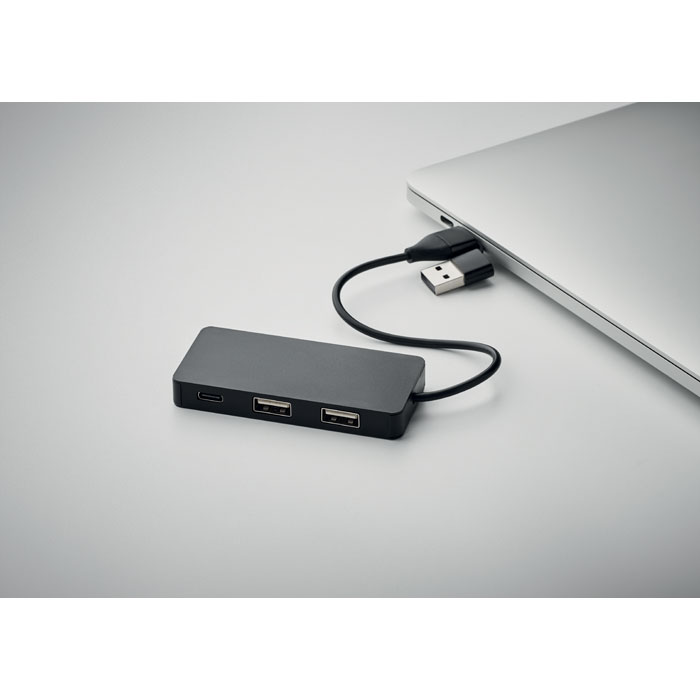 Hub USB 3 ports avec câble 20cm Hub USB 3 ports avec câble 20cm