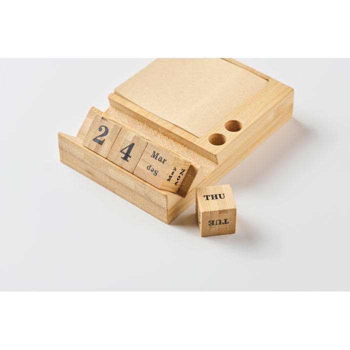 Calendrier de bureau en bambou Calendrier de bureau en bambou
