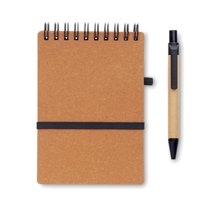 Cahier recyclé et stylo à bille Cahier recyclé et stylo à bille