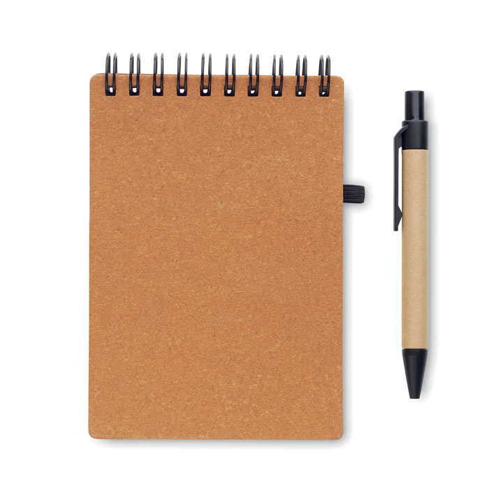 Cahier recyclé et stylo à bille Cahier recyclé et stylo à bille