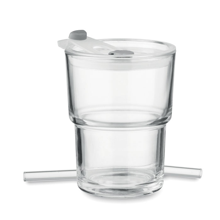 Gobelet verre et paille 400ml Gobelet verre et paille 400ml