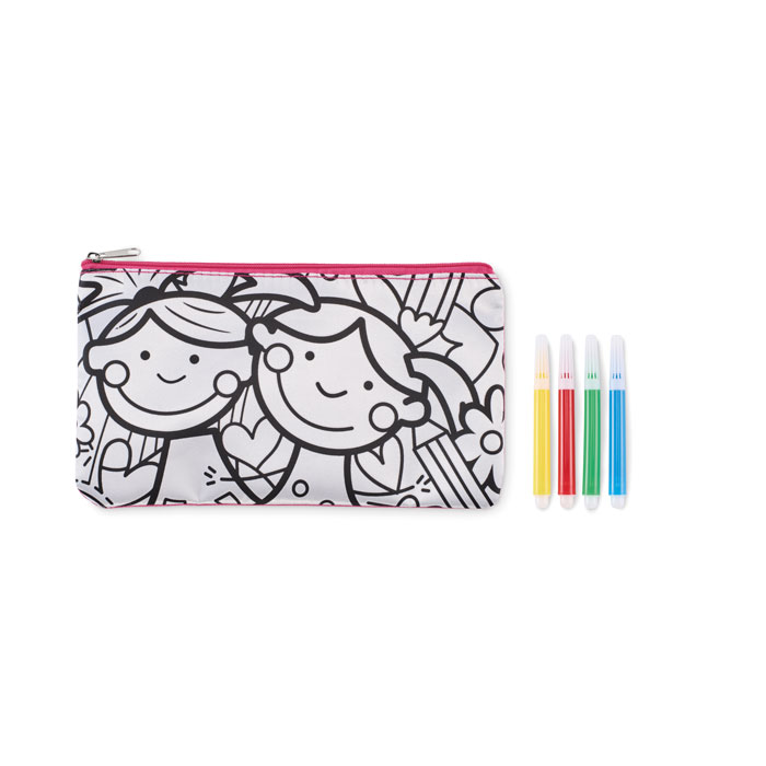 Trousse à crayons avec feutres