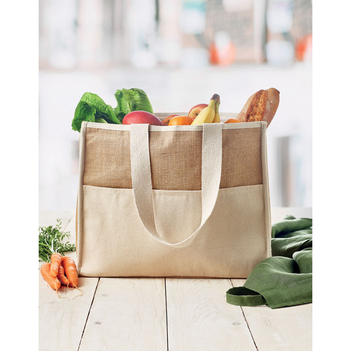 Sac shopping en toile et jute