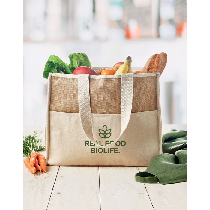 Sac shopping en toile et jute
