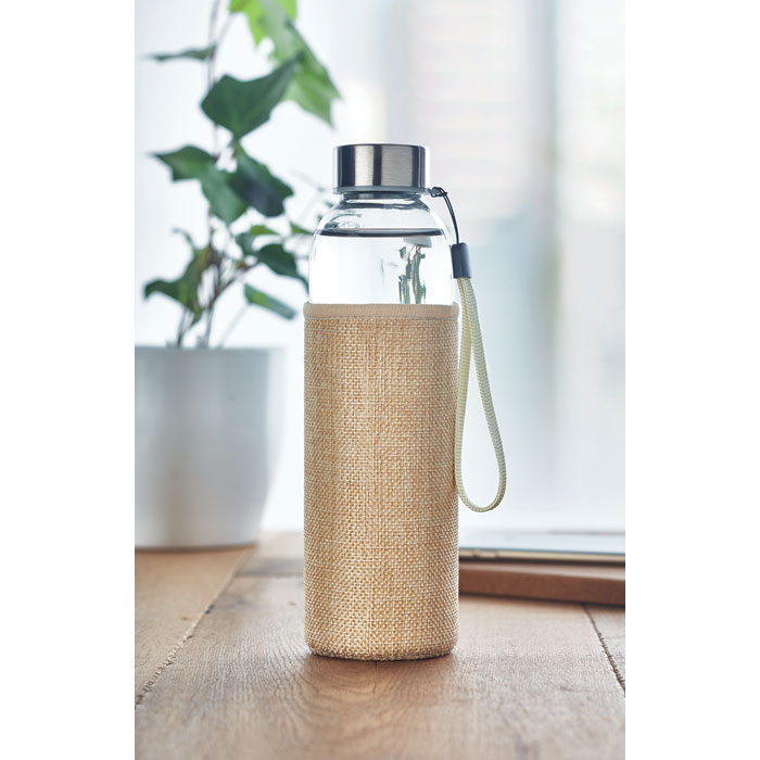 Bouteille & housse en jute
