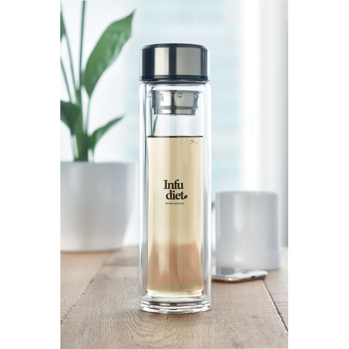 Bouteille verre double paroi
