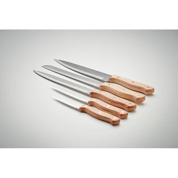 Set de 5 couteaux dans socle Set de 5 couteaux dans socle