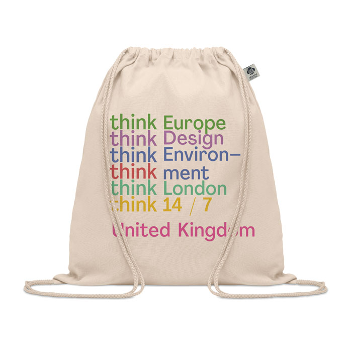 Sac à cordon en coton organique