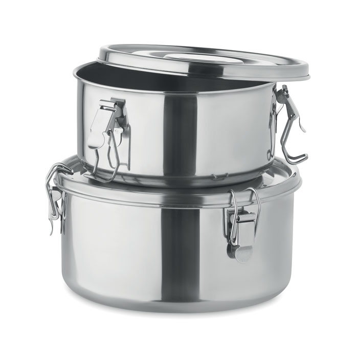 Set de 2 boîtes en inox Set de 2 boîtes en inox