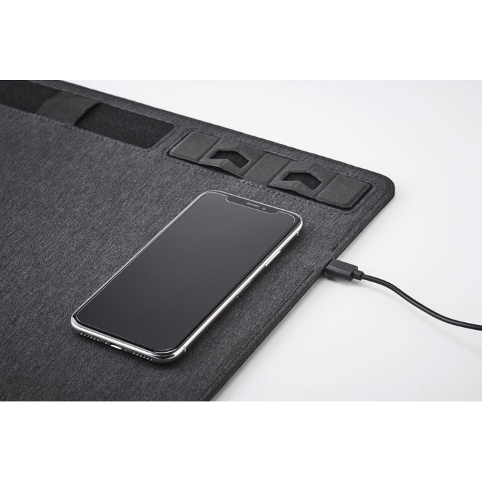 Tapis de souris RPET chargeur 15W Tapis de souris RPET chargeur 15W
