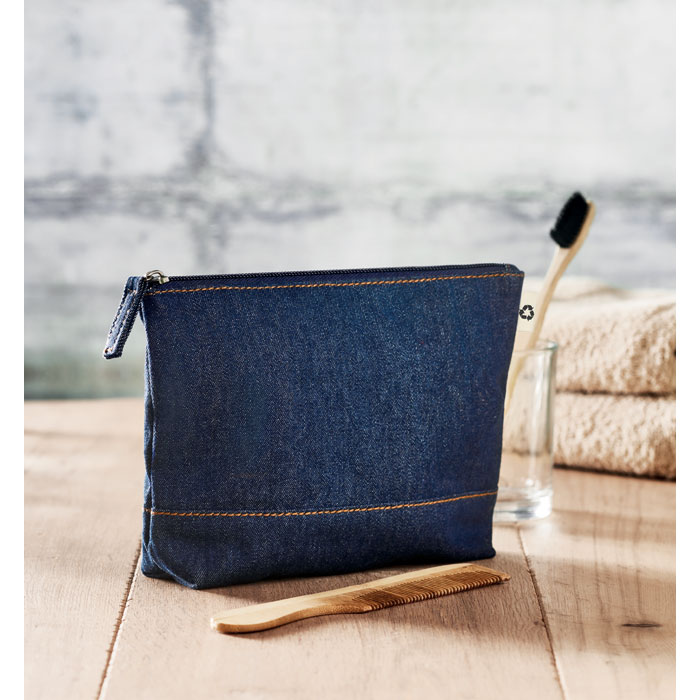 Trousse en denim recyclé Trousse en denim recyclé