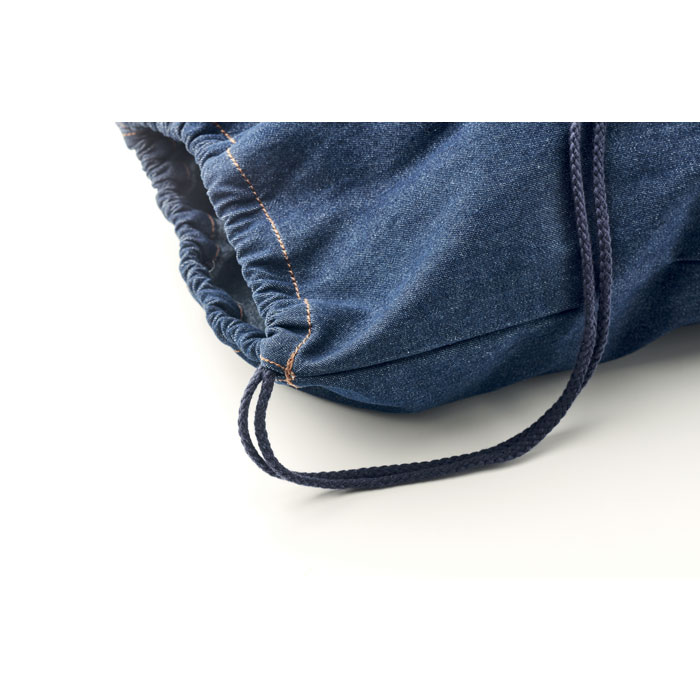 Sac à cordon en denim recyclé Sac à cordon en denim recyclé