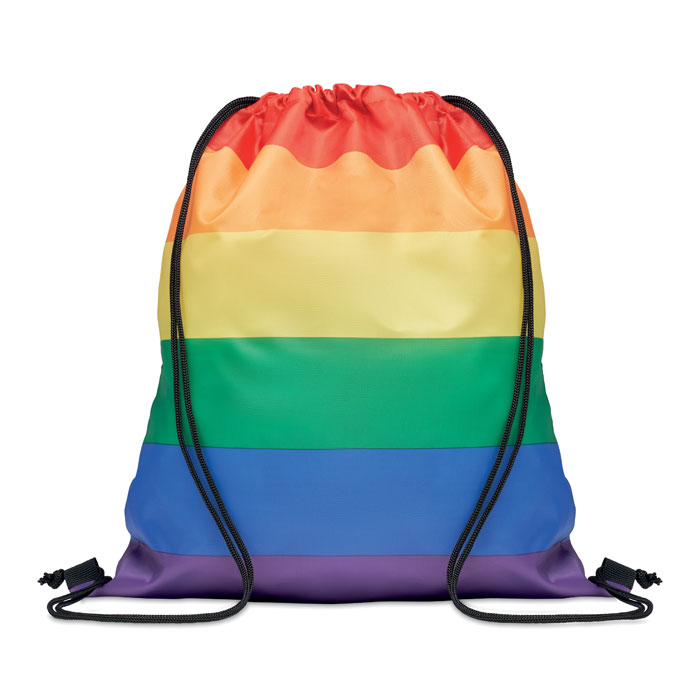 Sac à cordon arc-en-ciel RPET Sac à cordon arc-en-ciel RPET