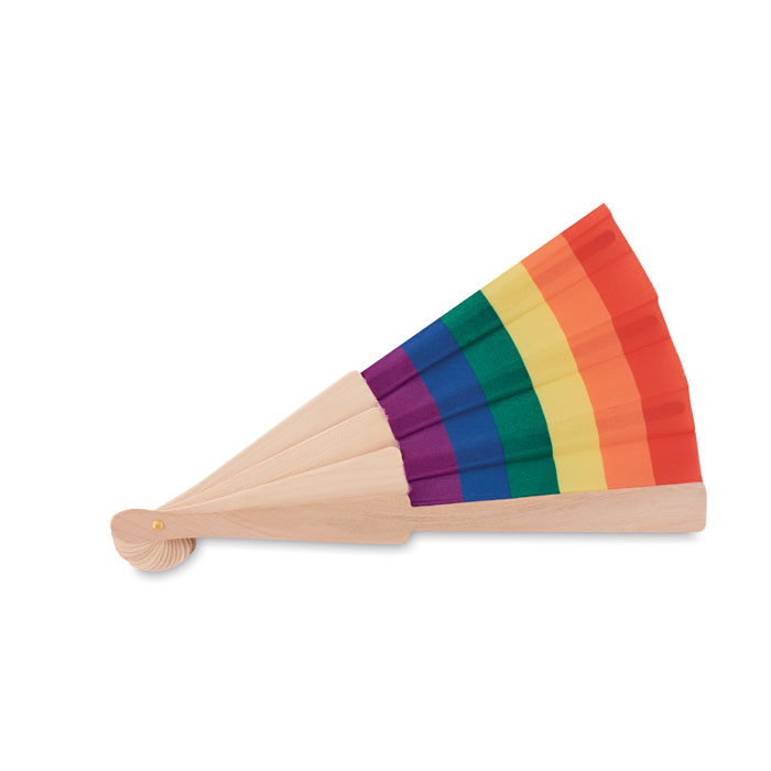 Eventail en bois arc-en-ciel Eventail en bois arc-en-ciel