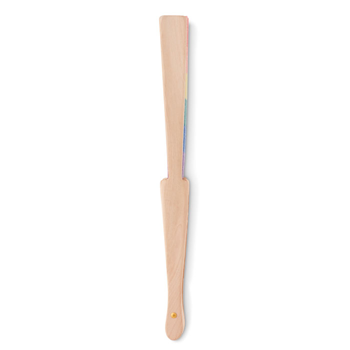 Eventail en bois arc-en-ciel Eventail en bois arc-en-ciel