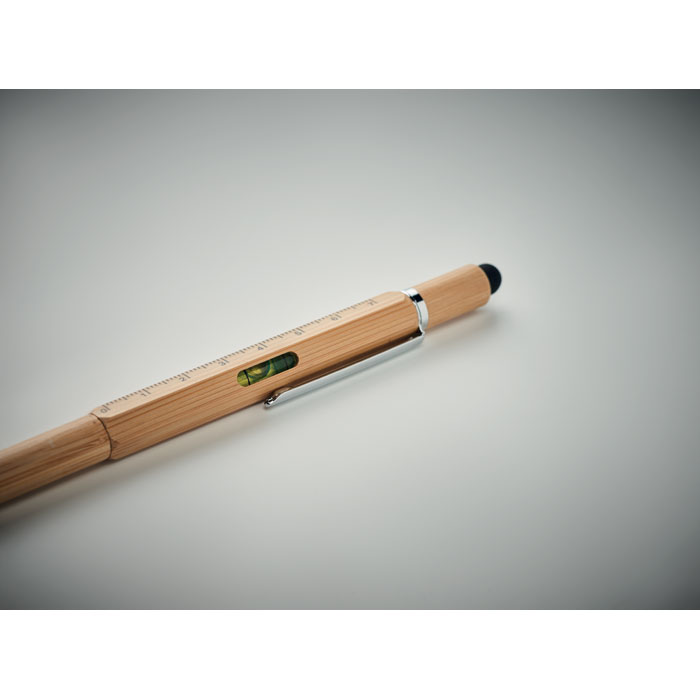 Stylo niveau à bulle en bambou