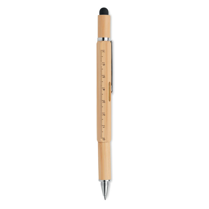 Stylo niveau à bulle en bambou