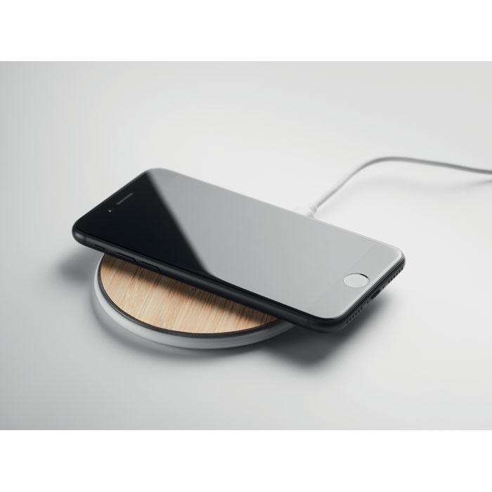 Chargeur sans fil 10W en bambou Chargeur sans fil 10W en bambou