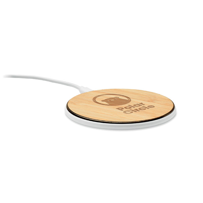 Chargeur sans fil 10W en bambou Chargeur sans fil 10W en bambou