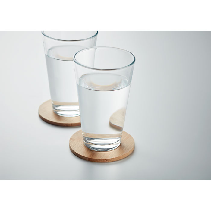 Lot de 6 sous-verres en bambou Lot de 6 sous-verres en bambou