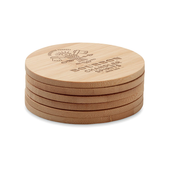 Lot de 6 sous-verres en bambou Lot de 6 sous-verres en bambou