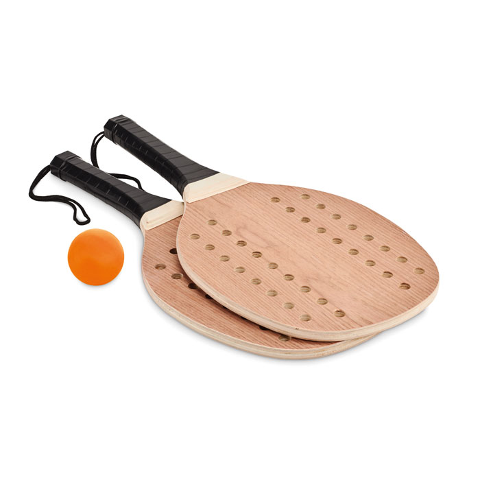 Set beach tennis en bois de rose Set beach tennis en bois de rose