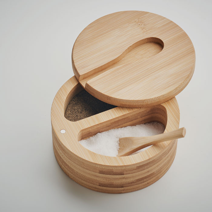 Boîte à sel et poivre bambou Boîte à sel et poivre bambou