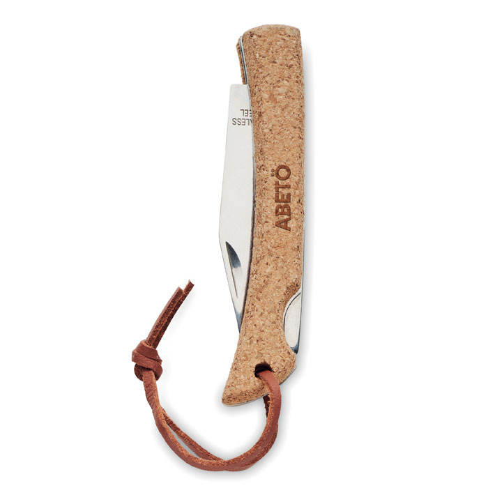 Couteau pliable manche liège Couteau pliable manche liège