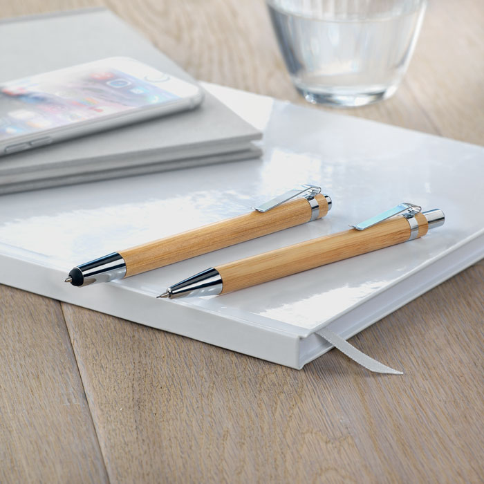 Coffret stylo et crayon en bam Coffret stylo et crayon en bam