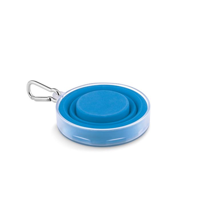 Tasse pliable avec pilulier Tasse pliable avec pilulier