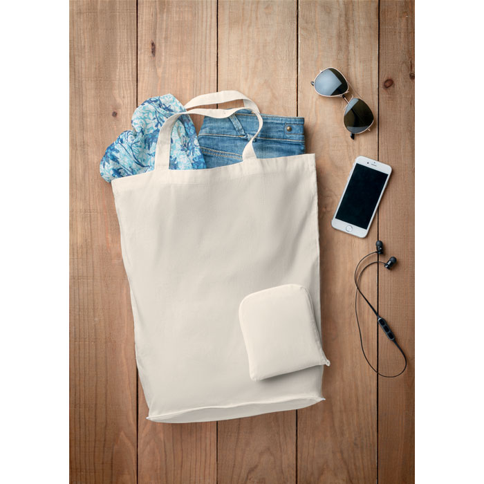 Sac shopping pliable en coton Sac shopping pliable en coton