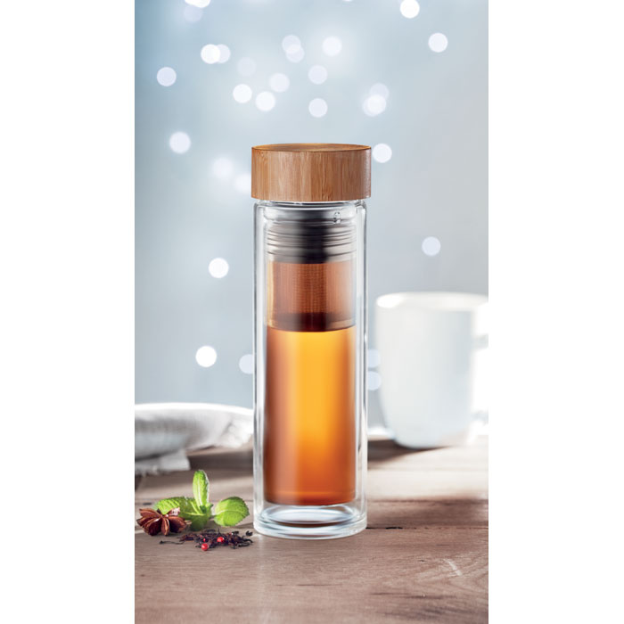Gourde double paroi verre 420ml