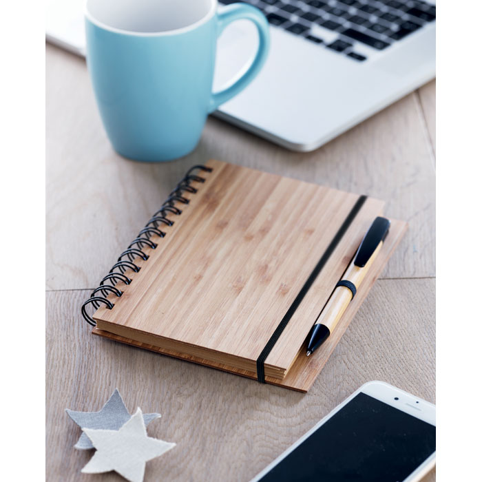 Carnet et stylo en bambou Carnet et stylo en bambou