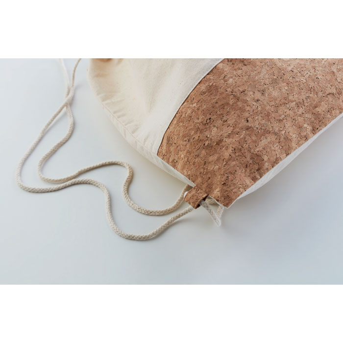 Sac à cordon avec liège. Sac à cordon avec liège.
