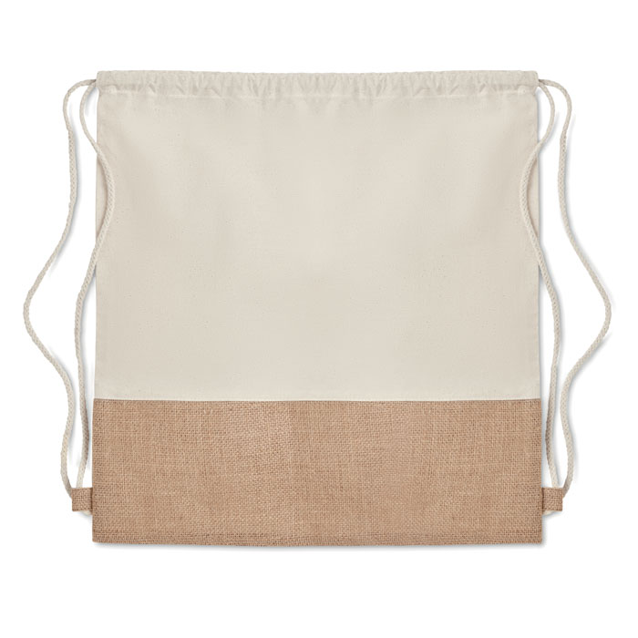 Sac à cordon avec détails jute Sac à cordon avec détails jute