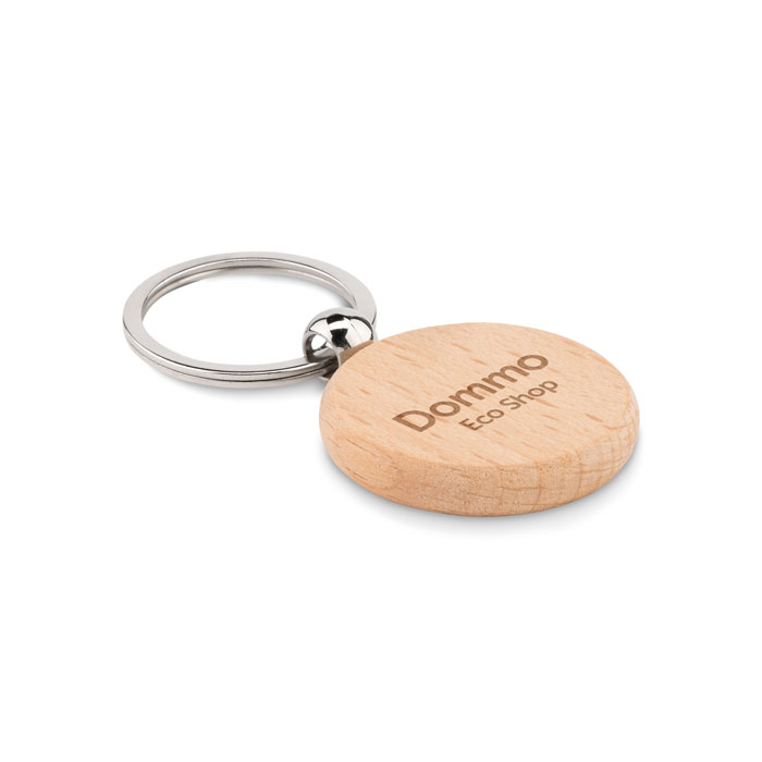 Porte-clés rond en bois Porte-clés rond en bois
