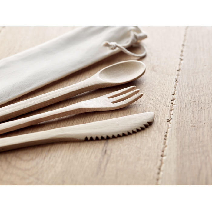 Set de couverts en bambou Set de couverts en bambou