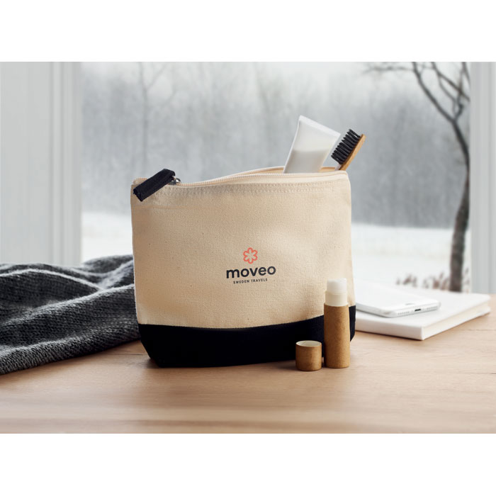 Trousse en coton bicolore Trousse en coton bicolore