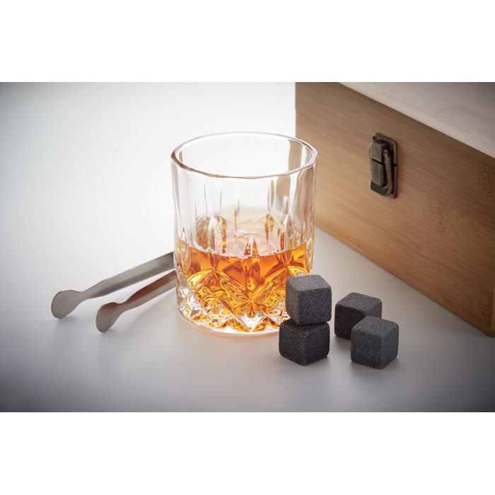 Set whisky avec boîte bambou Set whisky avec boîte bambou