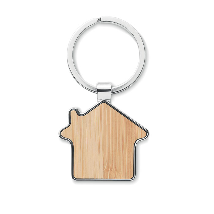Porte-clés maison métal bambou Porte-clés maison métal bambou