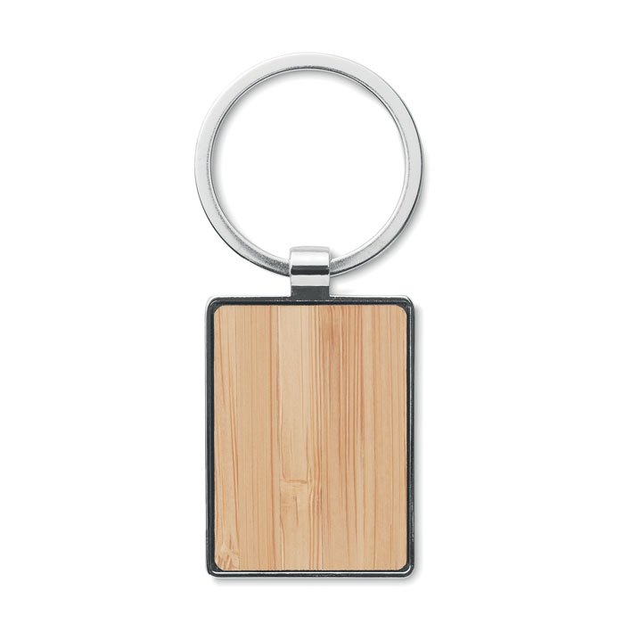 Porte-clés rectangle en bambou Porte-clés rectangle en bambou