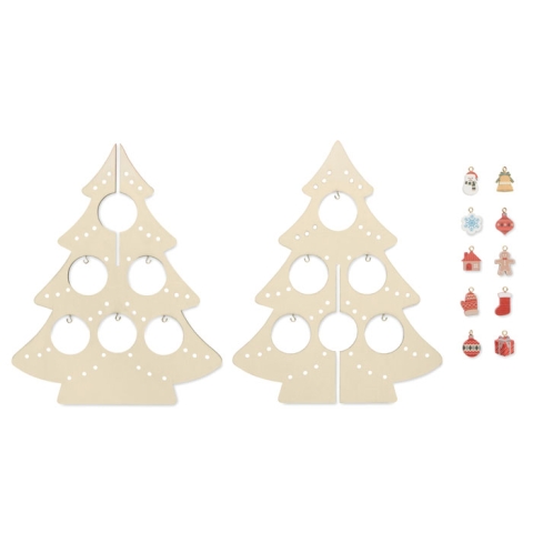 Décoration de sapin en bois