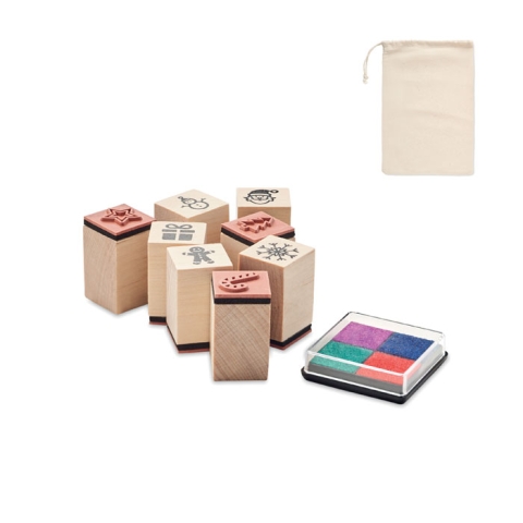 Set de 8 tampons  en bois
