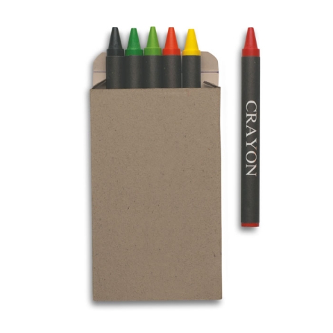Etui 6 crayons cire