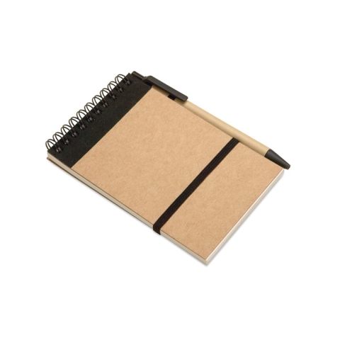 Bloc-notes recyclé et stylo
